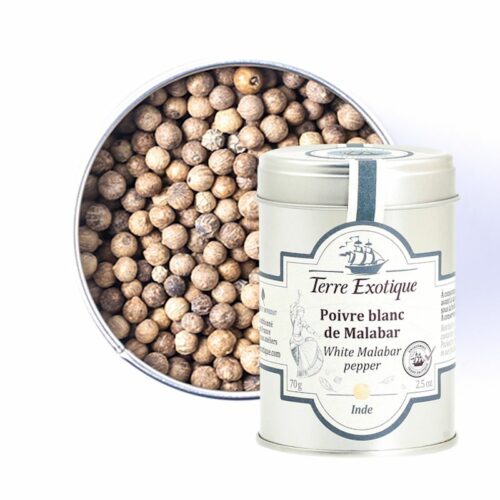 White Malabar Pepper TERRE EXOTIQUE, 70 g.