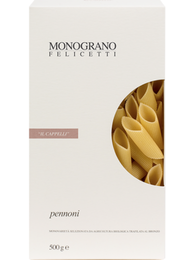 Ekologiški Cappelli kietųjų kviečių makaronai Pennoni, 500 G. MONOGRANO