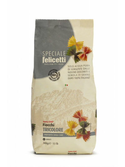 Kietųjų kviečių makaronai Fiocchi Tricolore, 500 G. SPECIALE FELICETTI