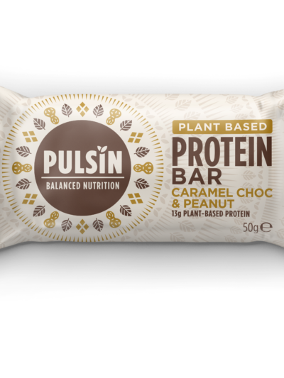 Šokoladinis karamelės ir žemės riešutų proteino batonėlis PULSIN