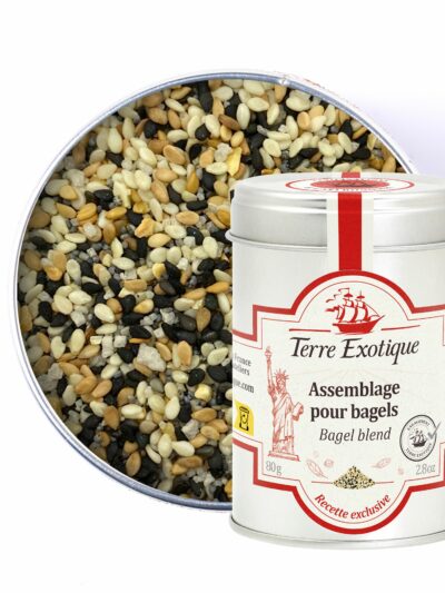 Beigelių prieskonių mišinys - aromatingas prieskonių mišinys, sukurtas specialiai beigeliams – suteikia minkštai tešlai subtilų skonį ir gardžią kvapnią plutelę.