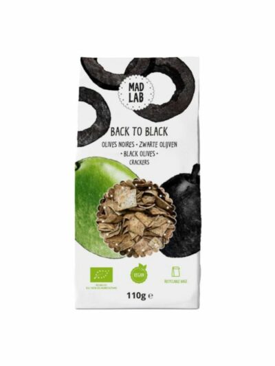 Ekologiški veganiški krekeriai su juodosiomis alyvuogėmis The Mood