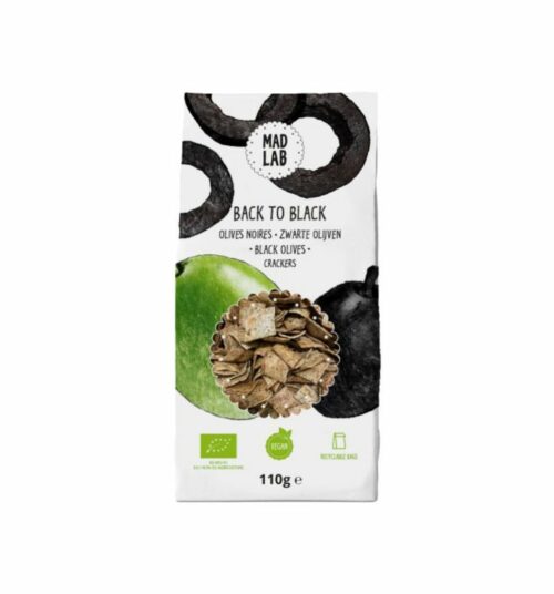 Ekologiški veganiški krekeriai su juodosiomis alyvuogėmis The Mood