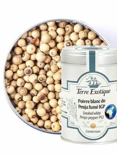 Rūkyti baltieji Penja pipirai TERRE EXOTIQUE, 50 g skardinė – The Mood
