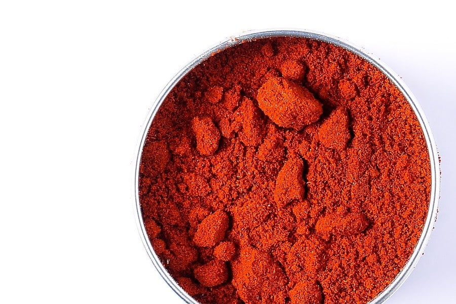 Rūkyta paprika iš arti