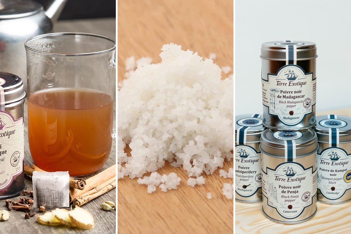 Verslo dovanos: chai, fleur de sel, pipirų rinkinys