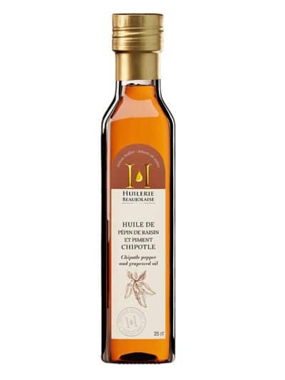Vynuogių kauliukų aliejus su chipotle čili pipirais HUILERIE BEAUJOLAISE, 250 ml