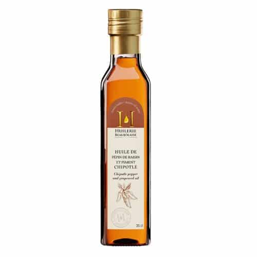Vynuogių kauliukų aliejus su chipotle čili pipirais HUILERIE BEAUJOLAISE, 250 ml